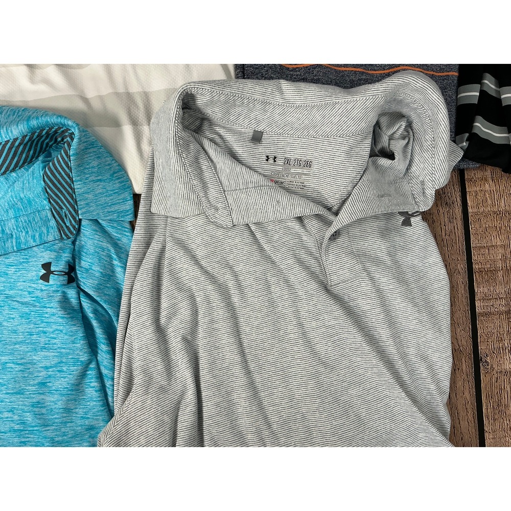 Under Armour Men's 2XL Loose Fit Polo Shirt Lot of 6 Performance Golf HeatGear - Picture 3 of 14
